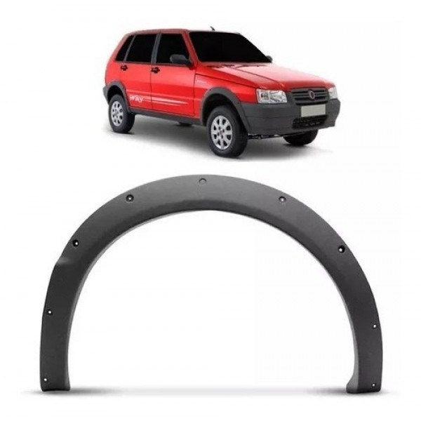 Moldura Paralama Dianteiro Direito Uno Way 2004 A 2013 Preta