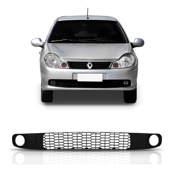 Grade Parachoque Central Com Furo Symbol 2009 A 2013