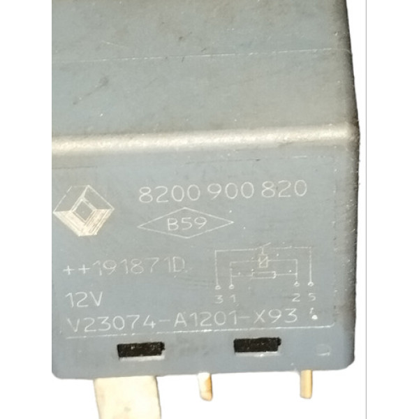 Relê  Renault  Sandero 8200900820 Azul 4 Pinos