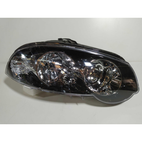 Farol Palio G4 Máscara Negra Canhão Metalizado Direito