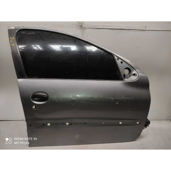 Porta Dianteira Direita Peugeot 206 207  Cinza Completa 