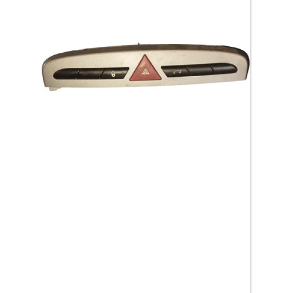 Moldura Botão Pisca Alerta Trava Porta Peugeot 308 2015
