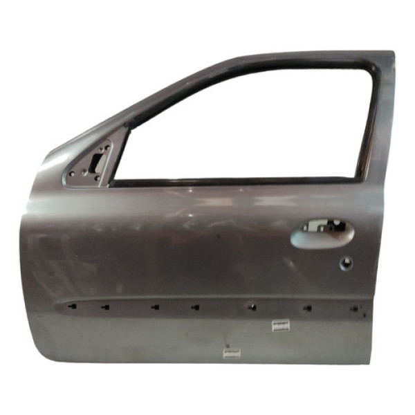 Porta Dianteira Esquerda Renault Clio 2000 A 2012 Cinza 