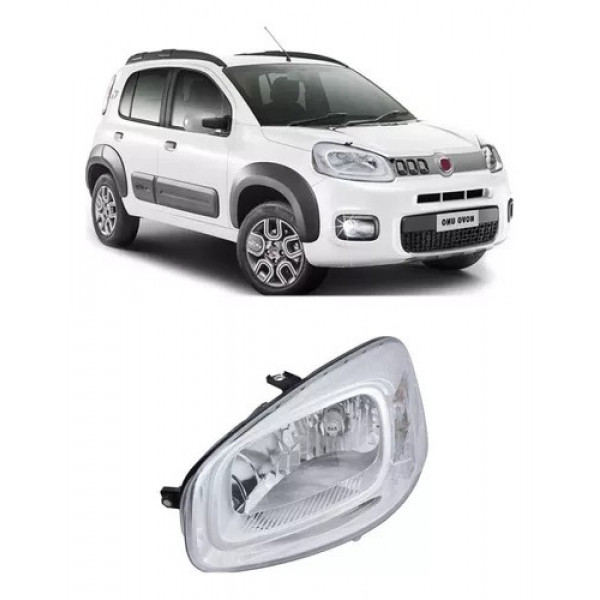 Farol Uno Way  2015 2016 2017 2018  Cromado Esquerdo Tyc