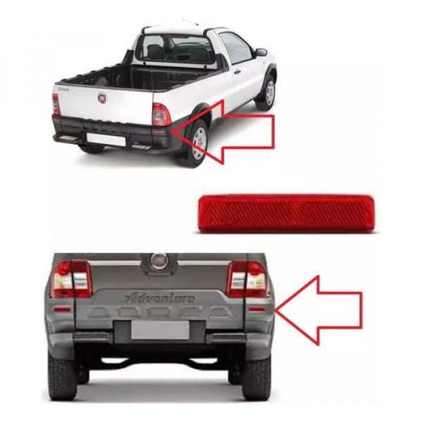 Refletor Olho De Gato Parachoque Strada 2004 A 2008 Direito