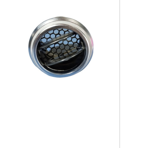 Difusor Ar Lateral Renault Sandero  Preto Com Aro Prata 