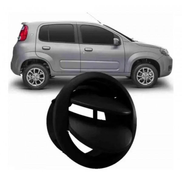 Difusor De Ar Lateral Novo Uno Fiorino 2010 A 2017 Preto