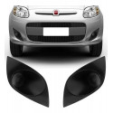 Par Moldura Grade Farol Milha Palio G5 2015 Preto Sem Furo