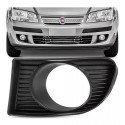 Moldura Farol Milha Fiat Idea 05 06 07 08 09 10 Com Furo