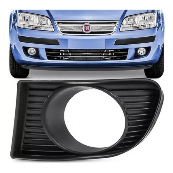Moldura Grade Parachoque Com Milha Esquerda Fiat Ideia 2010