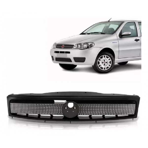 Grade Radiador Palio Siena Strada 2004 2005 2006 2007 Preta