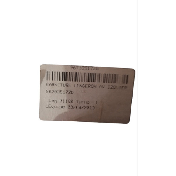 Soleira Da Porta Dianteira Esquerda Peugeot 408 2.0 2012